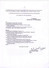 Collector letter format in tamil. 9 Months Maternity Leave Government Order