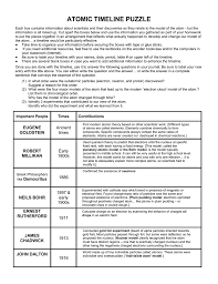 Studying atomic structure is truly amazing. History Of The Atom Timeline Worksheet The Best Picture History