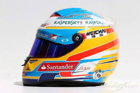Fernando Alonso Ferrari 2014 Side Helmet Racing Helmets Ferrari