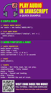 How To Play Audio In Javascript In 2021 Learn Javascript Computer Coding Learn Web Development