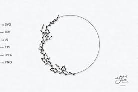 Download Wedding Wreath Svg Wreath Monogram Circle Frame Svg 1140548 Cut Files Design Bundles