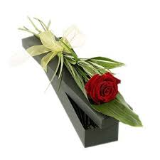 Single Rose In An Elegant Gift Box In 2020 Single Red Rose Single Rose Bouquet Flower Delivery