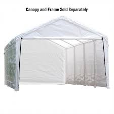 Carport Garage Canopy Tent All Weather Heavy Duty Car Truck Boat 12 X 30 Shelter Shelterlogic White Canopy Canopy Canopy Frame