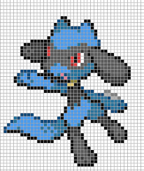 Riolu By Hama Girl On Deviantart Pixel Art Grid Pixel Art Pokemon Pixel Art