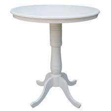 42 Inch Tall 36 Inch Round Top Linen White Pedestal Pub Table Pedestal Dining Table Pedestal Pub Table Counter Height Pub Table