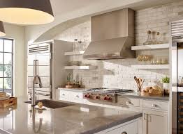 Cozy, functional, and trendy — what more could you want in a home? Modern And Rustic Farmhouse Style Kitchen With White Brick Minimalistisch Kuche San Diego Von Eldorado Stone Houzz