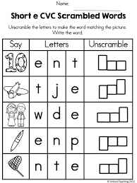 Free kindergarten worksheets from k5 learning; Jumbled Letters A Word Scramble Worksheets 99worksheets