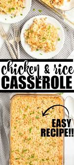 Chicken And Rice Casserole This Classic Chicken And Rice Casserole Is A Hearty Family Chicken Recipes Casserole Campbells Soup Recipes Chicken Soup Recipes