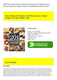 Browse taste of home recipes by course, cooking style, cuisine, ingredient, holiday and more categories recipes finder for your meals. Pdf Download Taste Of Home 201 Recipes You Ll Make Forever Classic Recipes For Today S Home Cooks Flip Book Pages 1 2 Pubhtml5
