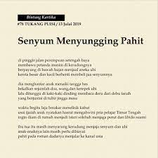 Ui dan itb adalah 2 universitas yang berlangganan. Tukang Puisi Puisi Hujung Minggu Senyum Menyungging Facebook