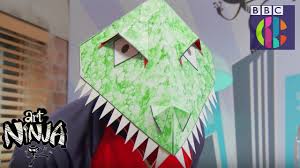 Cut out 3 strips along the cardboard with 1.18 in height. How To Make A Dinosaur Mask Cbbc Youtube
