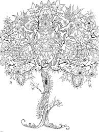 A coloring bookpage for adults and children a new vector. Trees Coloring Books Adultcoloringbookz