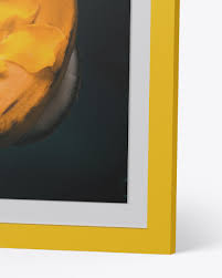 Download Matte Photo Frame Mockup In Stationery Mockups On Yellow Images Object Mockups PSD Mockup Templates