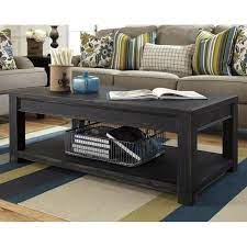 It can also be used as a side table. Ashley Furniture Gavelston Rectangular Coffee Table In Black Walmart Canada