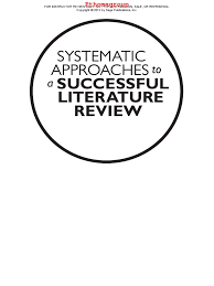 @enablejpaauditing annotation enables auditing in jpa. Systematic Approaches To A Successful Literature Review Pdf Systematic Review Evidence Based Medicine
