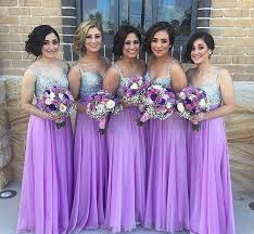 Chiffon bridesmaid dress with cascading skirt. Gorgeous Sweetheart Silver And Lavender Bridesmaid Dress Wedding Party Dress With Spaghetti Straps Chiffon Bridesmaid Gown Lavender Bridesmaid Dresses Bridesmaid Dressesbridesmaid Dress Wedding Aliexpress