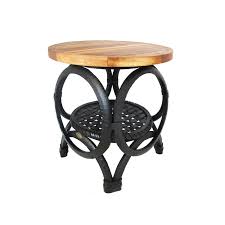 And it also has a sealed bottom and removable lid, creating hidden storage space. Teak Tyre High Tea Table Retyred