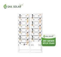 Sail Solar 240kwh 250kwh High Voltage 314ah 51.2V 16kwh Customized Energy  Storage Rack Lithium Battery Modular Bateria De Litio for Home Solar Power  System