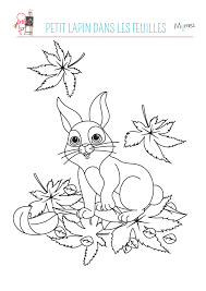 Et ajoutez une grande forme oblongue sur un côté. Coloriage Automne Le Petit Lapin Momes Net