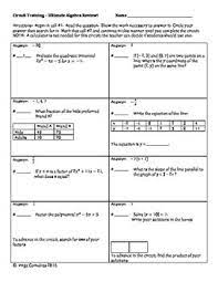 Circuit Training Ultimate Algebra Review In 2021 Algebra Review Algebra Teacher Planning