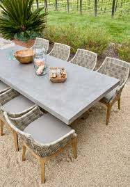 Bordeaux Concrete Top Table Outdoor Furniture Terra Patio Rustic Outdoor Furniture Outdoor Furniture Concrete Outdoor Table