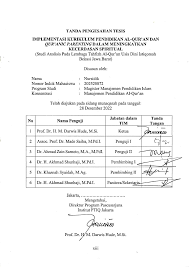 IMPLEMENTASI KURIKULUM PENDIDIKAN AL-QURAN DAN QURANIC PARENTING DALAM  MENINGKATKAN KECERDASAN SPIRITUAL (Analisis Kualita
