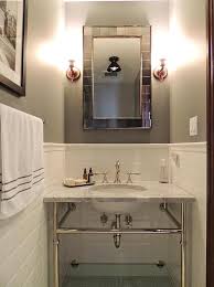 The year 2021 collection is here Bathroom With Gray Walls And White Subway Tiles Transitional Bathroom