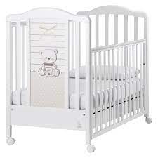 Lettino Realizzato In Legno Di Faggio Verniciato Bianco N 2 Spondine Mobili Di Cui Una Da Fissare Con Guaina Antimorso Gengivale Atos Cribs Furniture Decor