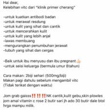 Cara yang dapat digunakan adalah dengan mengkonsumsi vitamin penambah nafsu makan. Vitamin C Rose By Klinik Primer Cherang Shopee Malaysia