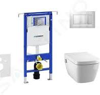 Geberit Duofix - Modulo di installazione per WC sospesi con placca di  comando Sigma30, cromo opaco/cromo + WC-bidet e copriwater Tece One,  Rimless, ...