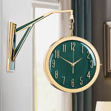 Check spelling or type a new query. Light Luxury Gold Plated Double Sided Wall Clock Modern Living Room Silent Double Sided Clock Home Luxury Quartz Clock Personalized Decorative Clock