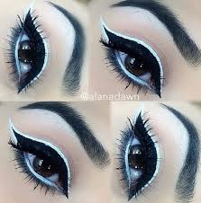 Black And White Winged Eyeliner Black And White Double Winged Eyeliner Silver Eye Makeup Winged Eyeliner Double Winged Eyeliner