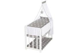 Das bett sowie die matratze sind in einem sehr guten zustand, da es nicht lange genutzt wurde. Roba Stubenbett 3 In 1 Beistellbett Little Stars Babybett Kinderbank Weiss Hertie De