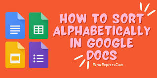 More installation guide for alphabetical order in a text google docs is mentioned here. How To Sort Alphabetically Google Docs Ios Android Windows