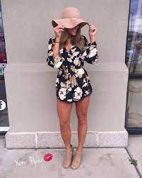 50 Stylish Romper Outfit Ideas For Your Younger Look In Spring Summer 2018 Stylish Rompers Cute Spring Outfits Outfits With Hats