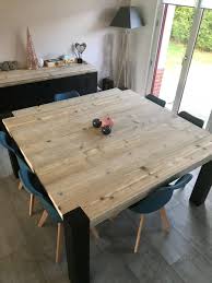 table carree sur mesure bois recycle salle a manger table carree tables a manger carrees table salle a manger