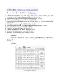 Contoh soal sistem persamaan linear tiga variabel (spltv). Contoh Soal Persamaan Dasar Akuntansi Kelas X Masnurul