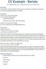 Barista Cv Example Icoveruk Cv Examples Resume Examples Good Resume Examples