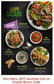 New Salad Soup Menu 2017 At Charlie Brown Cafe Orchard Cineleisure Singapore Don 39 T Miss The Daily Special Offer I Soup Menu Charlie Brown Cafe Cafe Food