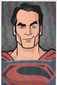Henry Cavill SUPERMAN PRINT HAND SIGNED Jorge Baeza Animated Man of Steel