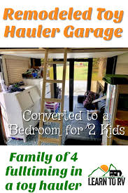 Remodeled Toy Hauler Garage As Kids Bedroom Learn To Rv Toy Hauler Remodel Kids Bedroom