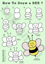 How To Draw A Simple Bee How To Draw A Bee Jpg Easy Drawings Drawings Drawing Lessons