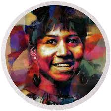 Aretha Franklin Art Print by Mal Bray