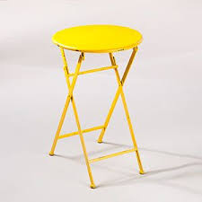 Yellow Metal Folding Accent Table World Market 24 Side Table Comes In More Colors Cheap End Tables Metal End Tables Accent Table