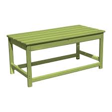Poly & bark riley marble rectangle coffee table. Westin Outdoor Sky Lime Poly Outdoor Adirondack Coffee Table 2001 Ct Lm The Home Depot