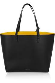 Black And Yellow Totes Black Large Leather Tote Mansur Gavriel Large Leather Tote Leather Tote Leather