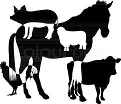 Maybe you would like to learn more about one of these? Farm Animals Silhouette Stock Vector Colourbox