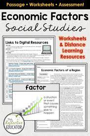Economic Factors Of A Region For Google Classroom Distance Learning Social Studies Worksheets Elementary Social Studies Lessons Distance Learning