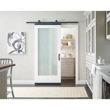 They work for all of our interior doors as well as the door leading to the garage. Jeld Wen 36 In X 80 In Designglide Moda Primed Pmt1011 Solid Core Wood Interior Barn Door Slab With Translucent Glass Thdjw221101052 The Home Depot