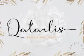 Qatarlis Handmade Font Best Free Fonts Modern Calligraphy Fonts